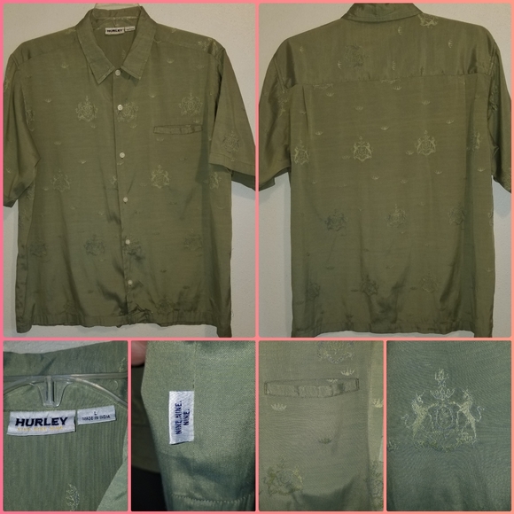 EUC HURLEY MEN'S CASUAL SHIRT SIZE L - Picture 1 of 7